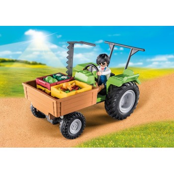 Playmobil Country Harvester Tractor With Trailer 71249 4008789712493