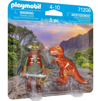 Playmobil Dinos Duopack Εξερευνητής Και T-Rex 71206 4008789712066