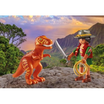 Playmobil Dinos Duopack Εξερευνητής Και T-Rex 71206 4008789712066
