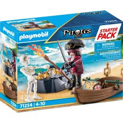 Playmobil Pirates Starter Pack Πειρατής Με Βαρκούλα Και Θησαυρό 71254 4008789712547