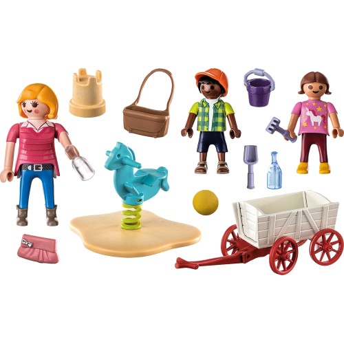 Playmobil City Life Starter Pack Νηπιαγωγός Με Παιδάκια Και Καροτσάκι 71258 4008789712585