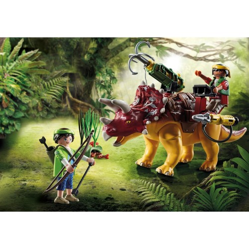 Playmobil Dino Rise - Δεινοσαυροι Τρικεράτωψ Και Εξερευνητής 71262 4008789712622