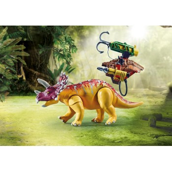 Playmobil Dino Rise - Δεινοσαυροι Τρικεράτωψ Και Εξερευνητής 71262 4008789712622
