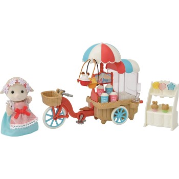 Epoch Sylvanian Families Popcorn Delivery Trike - Dollhouse Playset, Multicolor 5653 5054131056530