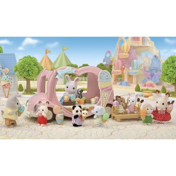 Epoch Sylvanian Families  Ice Cream Van - Dollhouse Playset, Multicolor 5651 5054131056516