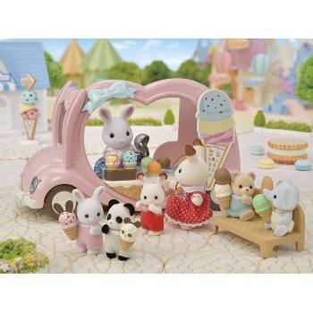 Epoch Sylvanian Families  Ice Cream Van - Dollhouse Playset, Multicolor 5651 5054131056516