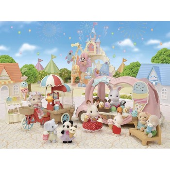 Epoch Sylvanian Families  Ice Cream Van - Dollhouse Playset, Multicolor 5651 5054131056516