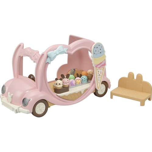 Epoch Sylvanian Families  Ice Cream Van - Dollhouse Playset, Multicolor 5651 5054131056516