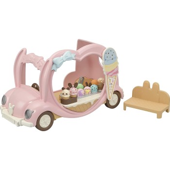 Epoch Sylvanian Families  Ice Cream Van - Dollhouse Playset, Multicolor 5651 5054131056516