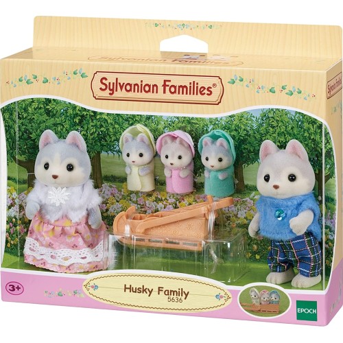 Epoch Sylvanian Families  Husky Family - Dollhouse Playsets Multicolor,3 X 3.5 X 5636 5054131056363