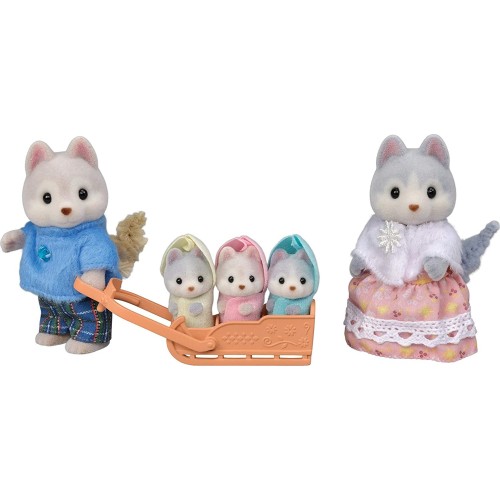 Epoch Sylvanian Families  Husky Family - Dollhouse Playsets Multicolor,3 X 3.5 X 5636 5054131056363