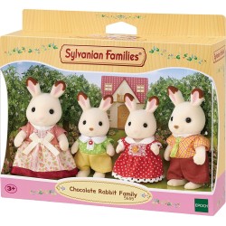 Epoch Sylvanian Families  Chocolate Rabbit Family - Dollhouse Playset, Multicolor 5655 5054131056554