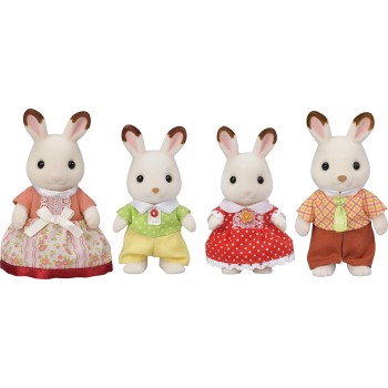 Epoch Sylvanian Families  Chocolate Rabbit Family - Dollhouse Playset, Multicolor 5655 5054131056554