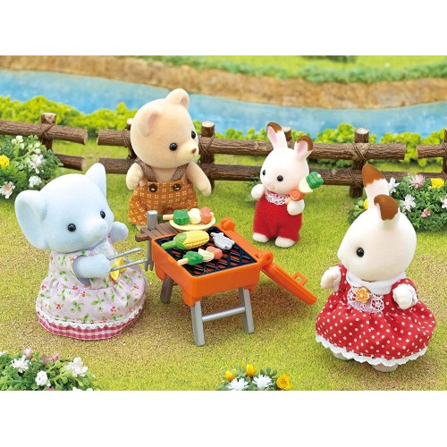 Epoch Sylvanian Families BBQ Picnic Set Elephant Girl Σετ Μπάρμπεκιου Κοριτσάκι Ελέφαντας 5640 5054131056400