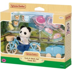 Epoch Sylvanian Families Cycle And Skate Set -Panda Girl- - Dollhouse Playset, M 5652 5054131056523