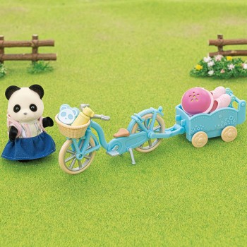 Epoch Sylvanian Families Cycle and Skate Set Panda Girl - Σετ Ποδήλατο Και Καρότσα Κοριτσάκι Πάντα 5652 5054131056523