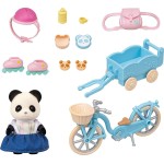 Epoch Sylvanian Families Cycle And Skate Set -Panda Girl- - Dollhouse Playset, M 5652 5054131056523