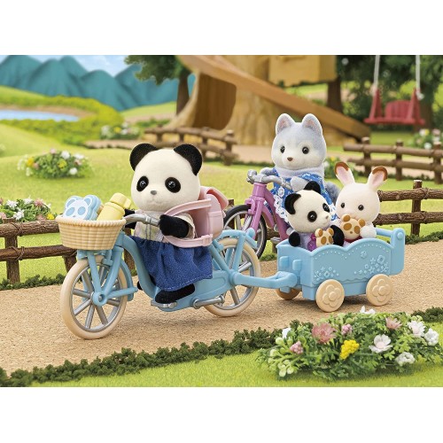 Epoch Sylvanian Families Cycle And Skate Set -Panda Girl- - Dollhouse Playset, M 5652 5054131056523
