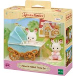 Epoch Sylvanian Families  Chocolate Rabbit Twins Set And Baby High Chair 5432 5054131054321