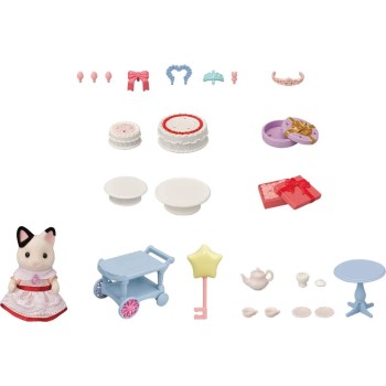 Epoch Sylvanian Families  Party Time Playset -Tuxedo Cat Girl- - Dollhouse Playse 5646 5054131056462