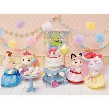 Epoch Sylvanian Families  Party Time Playset -Tuxedo Cat Girl- - Dollhouse Playse 5646 5054131056462