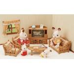 Epoch Comfy Living Room Set And Sylvanian Families - Semi-Double Bed 5339 5054131053393