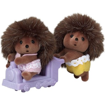 Epoch Sylvanian Families  Hedgehog Twins - Dollhouse Playsets, Purple 5424 5054131054246
