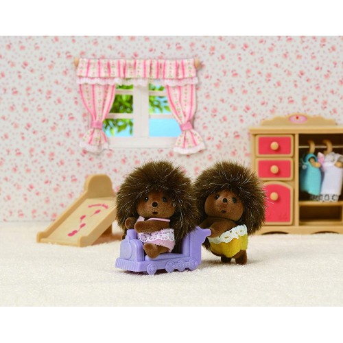Epoch Sylvanian Families  Hedgehog Twins - Dollhouse Playsets, Purple 5424 5054131054246