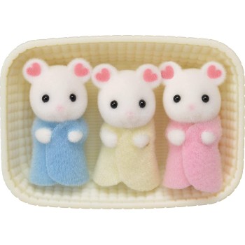 Epoch Sylvanian Families Marshmallow Mouse Triplets - Ποντίκια Μαρσμαλοου Τρίδυμα 5337 5054131053379