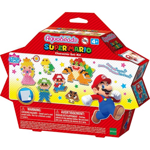 Epoch Aquabeads  Super Mario Character Set (w/ Star Beads) - Πλήρες σετ παιχνιδιού με θέμα Super Mario 31946 5054131319468