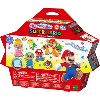 Epoch Aquabeads  Super Mario Character Set (w/ Star Beads) - Πλήρες σετ παιχνιδιού με θέμα Super Mario 31946 5054131319468
