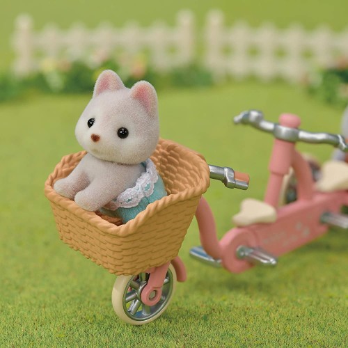 Epoch Sylvanian Families Tandem Cycling Set Husky Sister & Brother - Σετ Ποδήλατο Αδερφός Και Αδερφή Χάσκυ 5637 5054131056370