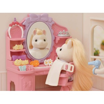 Epoch Sylvanian Families Pony hairdressing salon with figure - doll house play set 5642 5054131056424