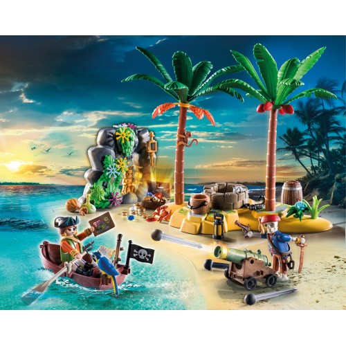 Playmobil Pirates Pirate Treasure Island With Rowboat 210099 4050967100998