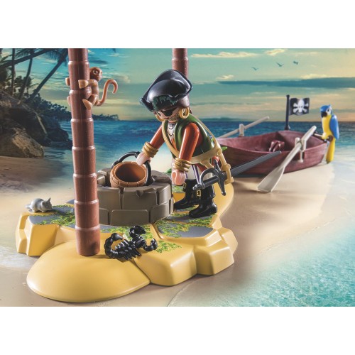 Playmobil Pirates Pirate Treasure Island With Rowboat 210099 4050967100998