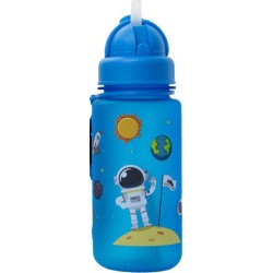 AlpinTec Παγούρι Kids 400Ml Space - Διάστημα Με Καλαμάκι Μπλε C-400BE-SPC 4891327705855