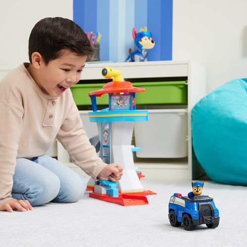 Spin Master Paw Patrol Lookout Tower Playset With Toy Car Launcher, 2 Chase Action Figures 6065500 778988438794