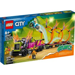LEGO City Φορτηγό Για Ακροβατικά και Δοκιμασία Δαχτυλιδιών Φωτιάς 60357 5702017416175