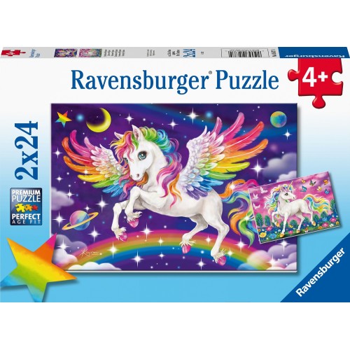 Ravensburger 2X24 Pcs Puzzle Unicorn 05677 4005556056774