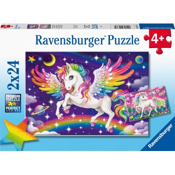 Ravensburger 2X24 Pcs Puzzle Unicorn 05677 4005556056774