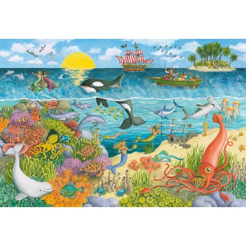 Ravensburger 2X24 Pcs Puzzle Pirates and Mermaids 05676 4005556056767