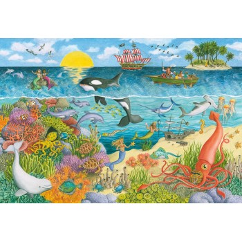 Ravensburger 2X24 Pcs Puzzle Pirates and Mermaids 05676 4005556056767