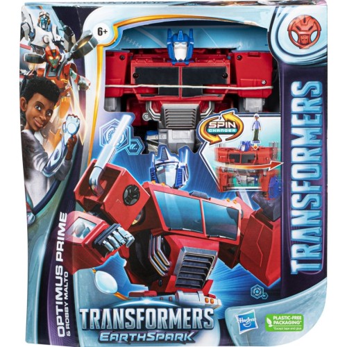 Hasbro Transformers Earthspark Spin Changer Optimus Prime And Robby Malto F7663 5010996101822