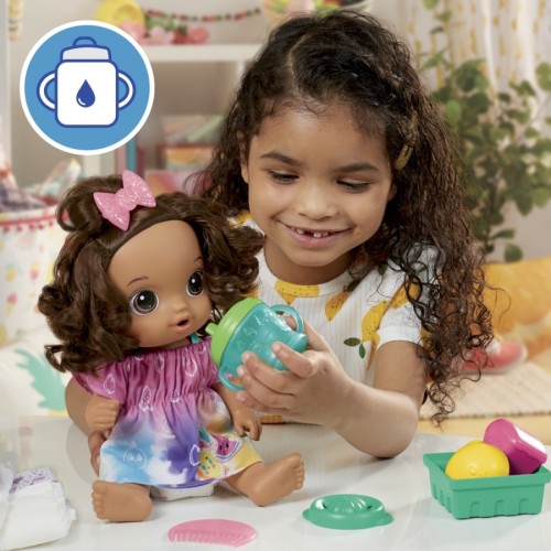 Hasbro Baby Alive Fruity Sips Doll, Lemon, Brown Hair F7357 5010996100481
