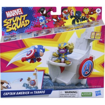 Hasbro Marvel Stunt Squad Tower Smash Playset Captain America vs Thanos F6894 / F7059 5010994180997