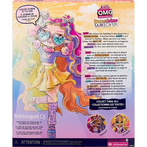 MGA Entertainment LOL Surprise OMG Sunshine Makeover Μεταμόρφωση Κούκλα - Bubblegum DJ 589426EUC 035051589426