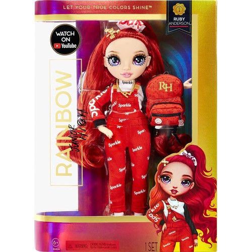 MGA Entertainment Rainbow High 579953Euc Jr. High-Ruby Anderson Anderson-9-Inch 23Cm Red Fash 579946EUC 035051579953