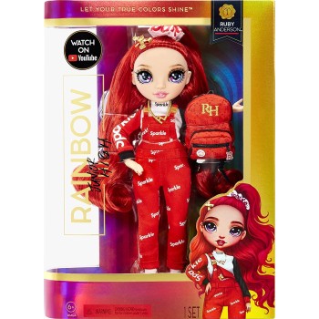 MGA Entertainment Rainbow High 579953Euc Jr. High-Ruby Anderson Anderson-9-Inch 23Cm Red Fash 579946EUC 035051579953