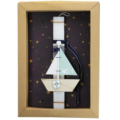 Χειροποίητα Είδη Easter Candle Boat wood LA23008A 5212023246203
