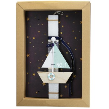 Χειροποίητα Είδη Easter Candle Boat wood LA23008A 5212023246203